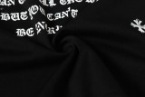 Chrome Hearts Fashion Sanskrit Cross Print T-shirt Unisex Versatile Loose Short Sleeve