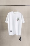 Chrome Hearts Fashion Embroidered Round Neck T-shirt Couple Casual Versatile Short Sleeve