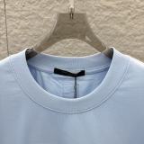 Louis Vuitton Classic Embroidered Logo T-shirt Unisex Versatile Loose Short Sleeve