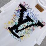 Louis Vuitton Classic Embroidered Logo Round Neck T-shirt Unisex Versatile Loose Short Sleeve
