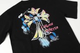 Chrome Hearts Fashion 3D Foam Printed T-shirt Unisex Versatile Loose Short Sleeve