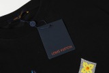 Louis Vuitton Fashion Embroidered T-shirt Unisex Versatile Loose Short Sleeve