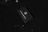 Chanel Fashion Inkjet Logo Printed T-shirt Couple Casual Versatile Short Sleeve