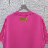 Louis Vuitton Classic Logo Printed Round Neck T-shirt Unisex Versatile Loose Short Sleeve