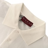 Gucci New Classic Embroidery GG Short Sleeve Polo Shirt
