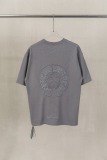 Chrome Hearts Classic Patchwork Embroidered T-shirt Unisex Casual Loose Short Sleeve