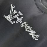 Louis Vuitton Classic Embroidered Logo T-shirt Unisex Versatile Loose Short Sleeve