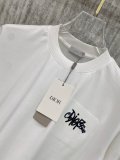Dior 26SS Classic Embroidered Logo T-shirt Unisex Versatile Casual Short Sleeve