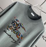 Burberry 26SS Fashion War Horse Logo Printed T-shirt Unisex Casual Washed Short Sleeve