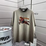 Burberry 26SS Fashion War Horse Printed T-shirt Unisex Casual Washed Short Sleeve