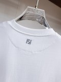 Fendi 26SS Fashion Embroidered Logo T-shirt Unisex Casual Versatile Short Sleeve