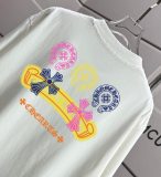 Chrome Hearts 26SS Fashion Sanskrit Horseshoe Print T-shirt Unisex Casual Washed Short Sleeve