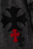 Chrome Hearts Unisex High Street Versatile Sanskrit Cross Casual Jeans
