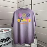 Chrome Hearts 26SS Fashion Sanskrit Horseshoe Print T-shirt Unisex Casual Washed Short Sleeve