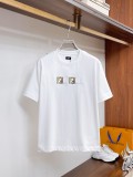 Fendi 26SS Fashion Embroidered Logo T-shirt Unisex Casual Versatile Short Sleeve
