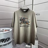 Burberry 26SS Fashion War Horse Logo Printed T-shirt Unisex Casual Washed Short Sleeve
