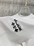 Louis Vuitton 26SS Classic Embroidered Logo T-shirt Unisex Versatile Casual Short Sleeve