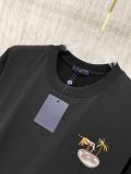 Louis Vuitton 26SS Fashion Animal Embroidery T-shirt Unisex Versatile Casual Short Sleeve