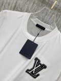 Louis Vuitton 26SS Classic Embroidered Logo T-shirt Unisex Versatile Casual Short Sleeve