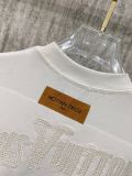 Louis Vuitton Classic Embroidered Logo T-shirt Couple Versatile Casual Short Sleeve
