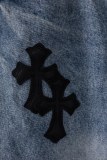 Chrome Hearts New Unisex Classic Leather Cross Casual Jeans