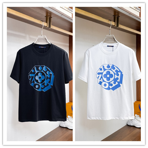 Louis Vuitton 26SS Fashion 7A Antibacterial Printed T-shirt Unisex Casual Versatile Short Sleeve
