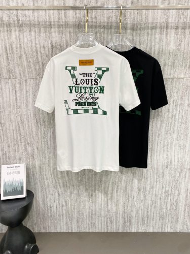 Louis Vuitton 26SS Classic Embroidered Logo T-shirt Unisex Versatile Casual Short Sleeve