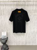 Louis Vuitton Classic Embroidered Logo T-shirt Couple Versatile Casual Short Sleeve