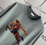 Burberry 26SS Fashion War Horse Printed T-shirt Unisex Casual Washed Short Sleeve