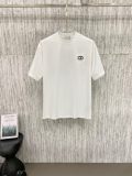 Dior Classic Embroidered Logo T-shirt Unisex Versatile Casual Short Sleeve