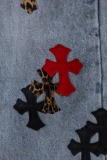 Chrome Hearts New Unisex Classic Leather Cross Casual Jeans