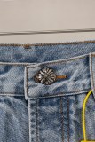 Chrome Hearts New Unisex Classic Leather Cross Casual Jeans