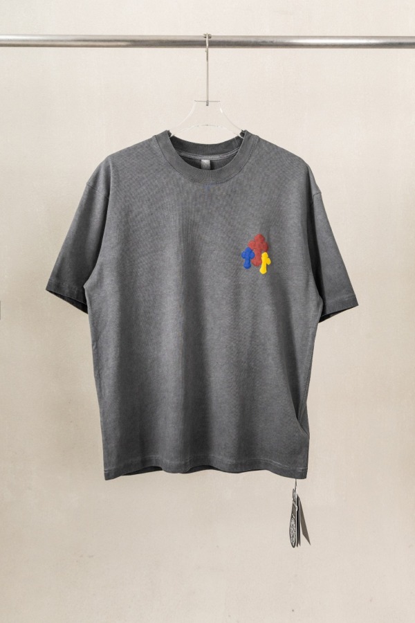 Chrome Hearts Fashion Foam Cross Printed Short Sleeve Unisex Loose Casual T-shirt