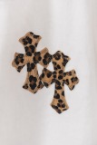 Chrome Hearts Unisex Fashion Versatile Leopard Cross Casual Jeans
