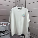 Chrome Hearts 26SS Fashion Sanskrit Horseshoe Print T-shirt Unisex Casual Washed Short Sleeve