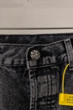 Chrome Hearts Unisex High Street Versatile Sanskrit Cross Casual Jeans