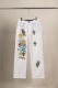 Chrome Hearts Unisex Classic Versatile Leather Cross Casual Jeans