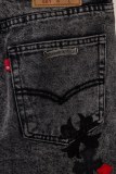 Chrome Hearts Unisex High Street Versatile Sanskrit Cross Casual Jeans