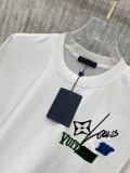 Louis Vuitton 26SS Classic Embroidered Logo T-shirt Unisex Versatile Casual Short Sleeve