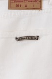 Chrome Hearts Unisex Fashion Versatile Graffiti Leather Cross Wash Casual Jeans