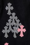 Chrome Hearts Unisex Classic Versatile Leather Cross Casual Jeans
