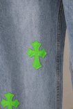 Chrome Hearts New Unisex Classic Leather Cross Casual Jeans