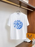 Louis Vuitton 26SS Fashion 7A Antibacterial Printed T-shirt Unisex Casual Versatile Short Sleeve