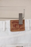 Chrome Hearts Unisex Classic Versatile Leather Cross Casual Jeans