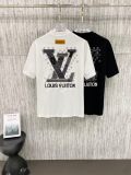 Louis Vuitton 26SS Personalized Embroidery Patch Logo T-shirt Unisex Versatile Casual Short Sleeve