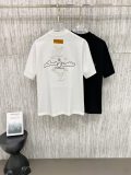 Louis Vuitton 26SS Personalized Embroidery Patch Logo T-shirt Unisex Versatile Casual Short Sleeve