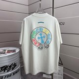 Chrome Hearts 26SS Fashion Sanskrit Horseshoe Print T-shirt Unisex Casual Washed Short Sleeve
