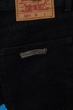 Chrome Hearts Unisex Classic Versatile Leather Cross Casual Jeans