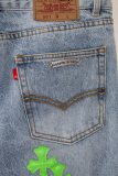 Chrome Hearts New Unisex Classic Leather Cross Casual Jeans