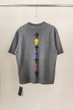 Chrome Hearts Fashion Foam Cross Printed Short Sleeve Unisex Loose Casual T-shirt